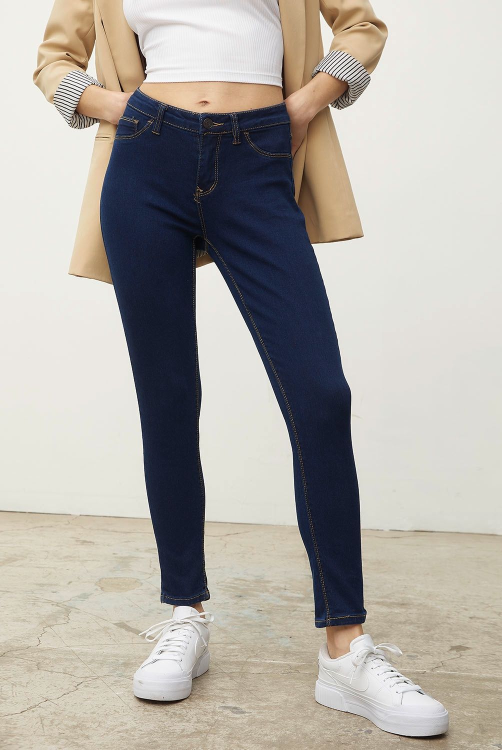 SYBILLA - Jeans Skinny Zoe Tiro Bajo Denim Mujer Sybilla