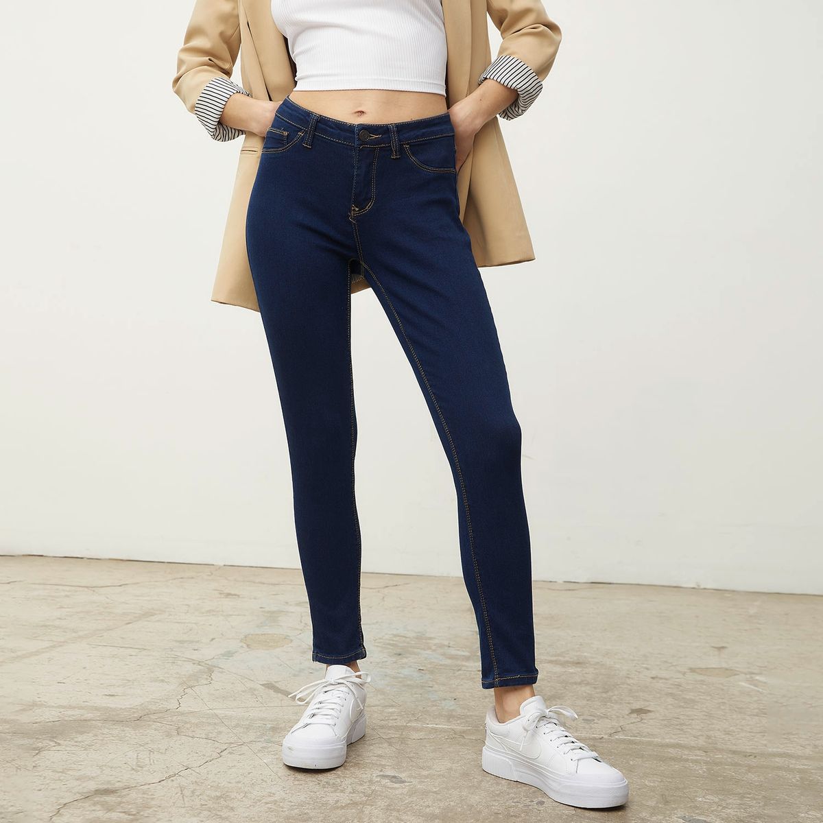 SYBILLA - Jeans Skinny Zoe Tiro Bajo Denim Mujer Sybilla