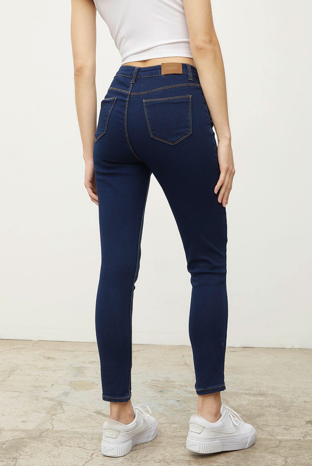 SYBILLA - Jeans Skinny Zoe Tiro Bajo Denim Mujer Sybilla