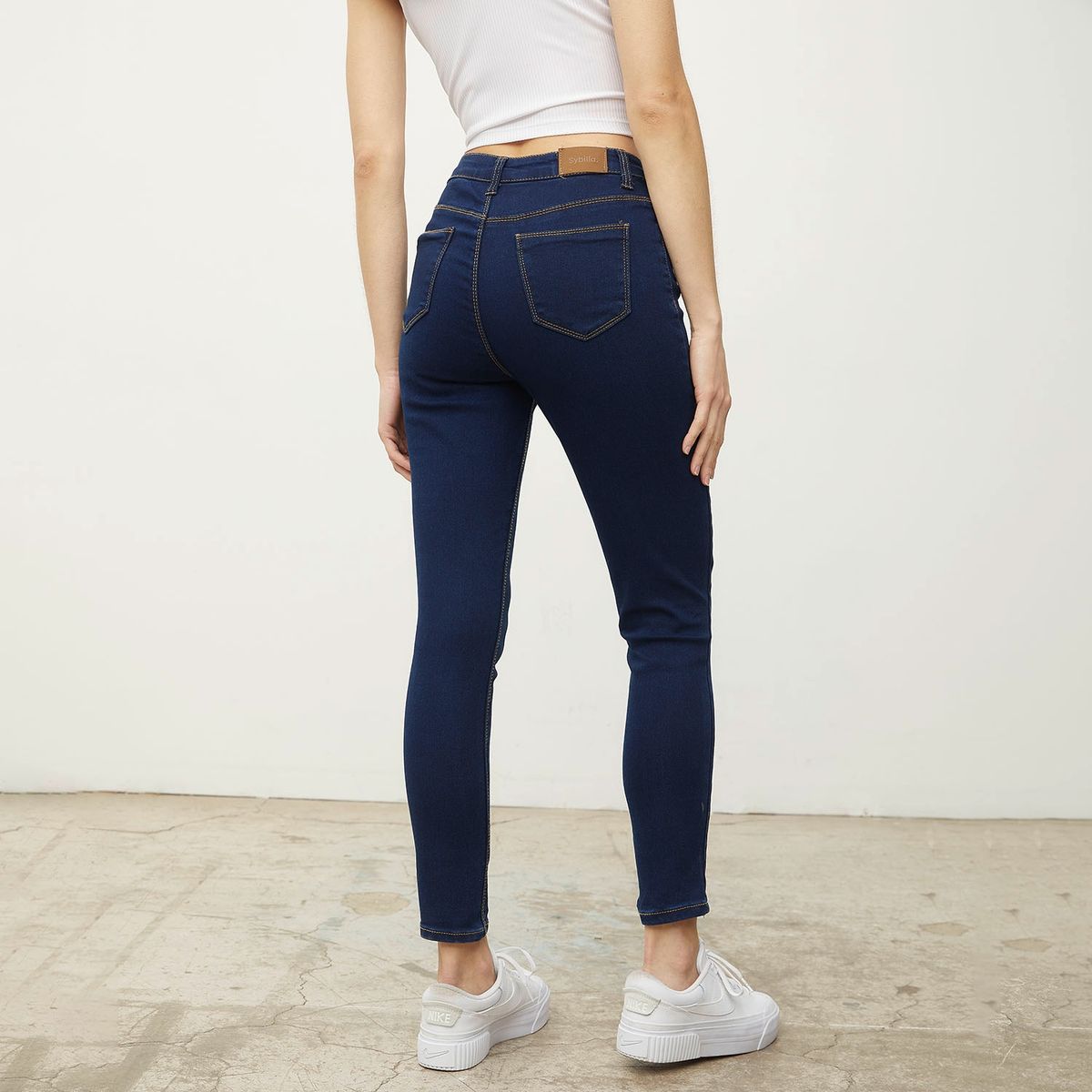 SYBILLA - Jeans Skinny Zoe Tiro Bajo Denim Mujer Sybilla