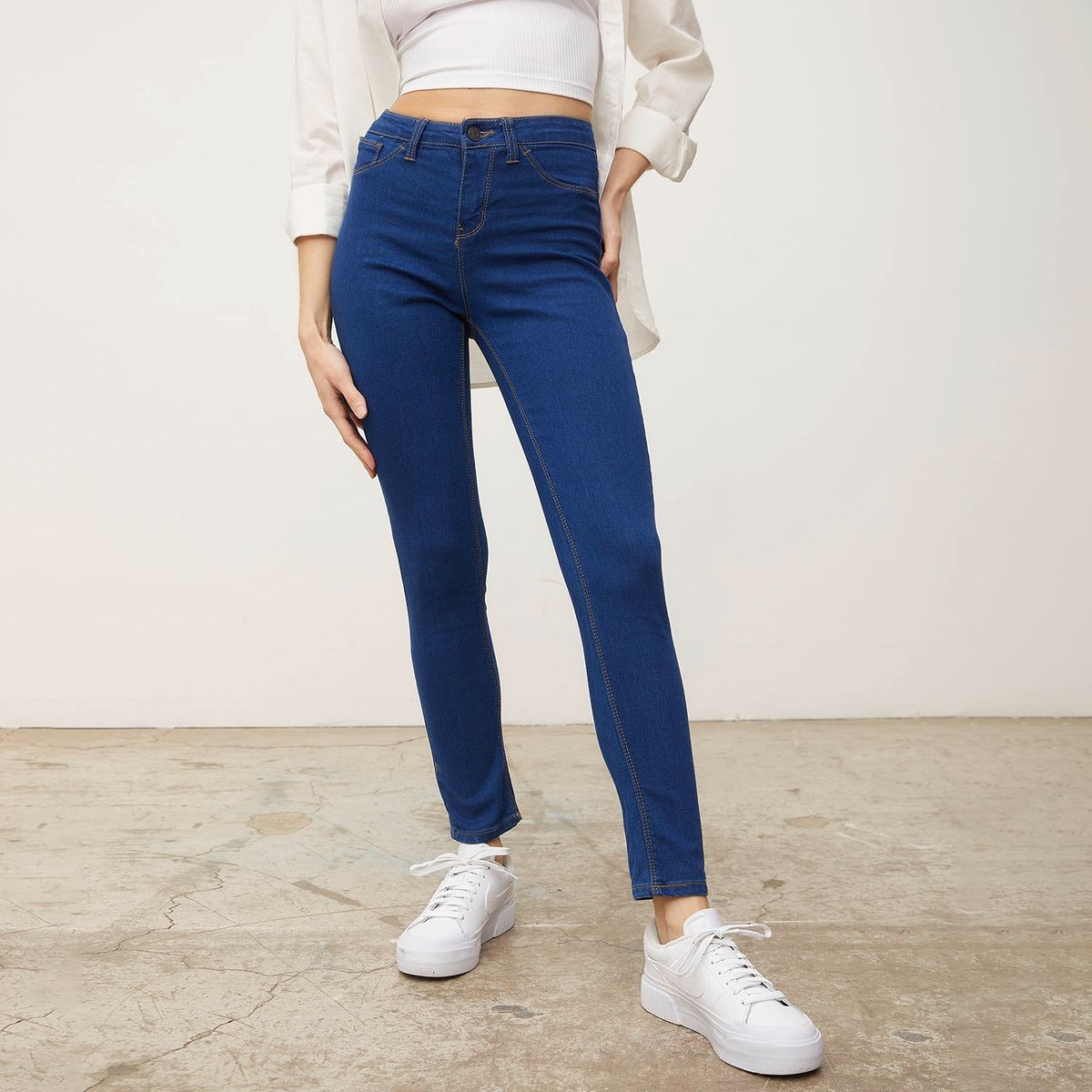 SYBILLA - Jeans Skinny Zoe Tiro Bajo Denim Mujer Sybilla