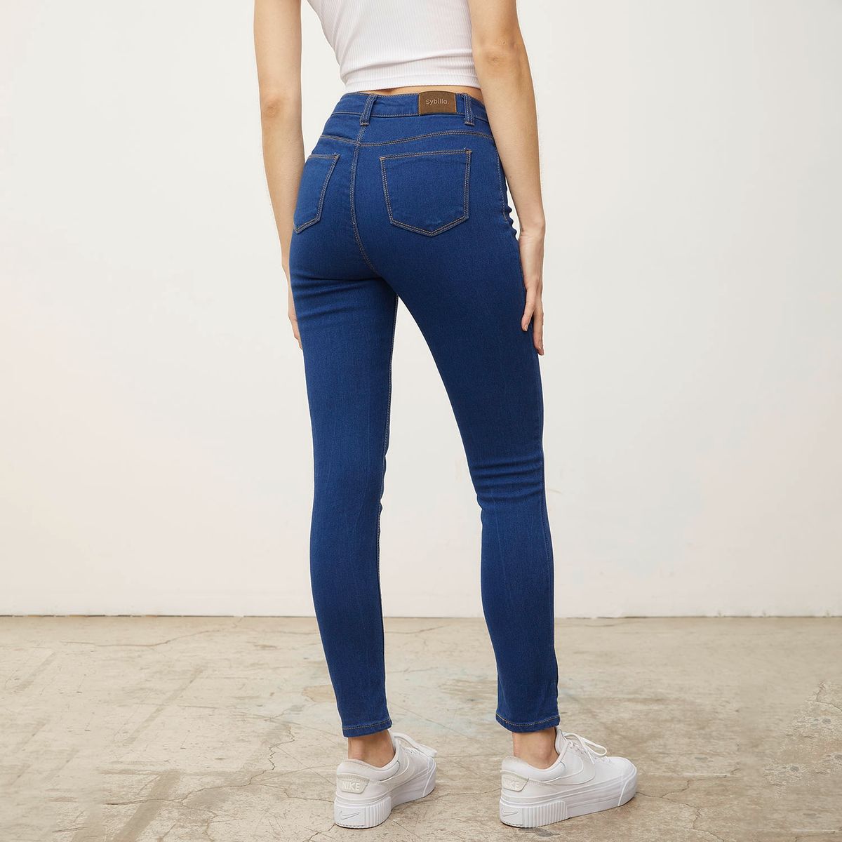 SYBILLA - Jeans Skinny Zoe Tiro Bajo Denim Mujer Sybilla