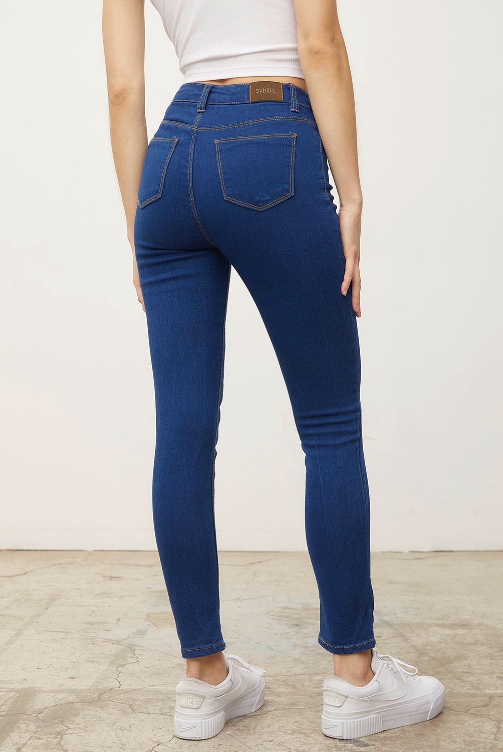 SYBILLA - Jeans Skinny Zoe Tiro Bajo Denim Mujer Sybilla