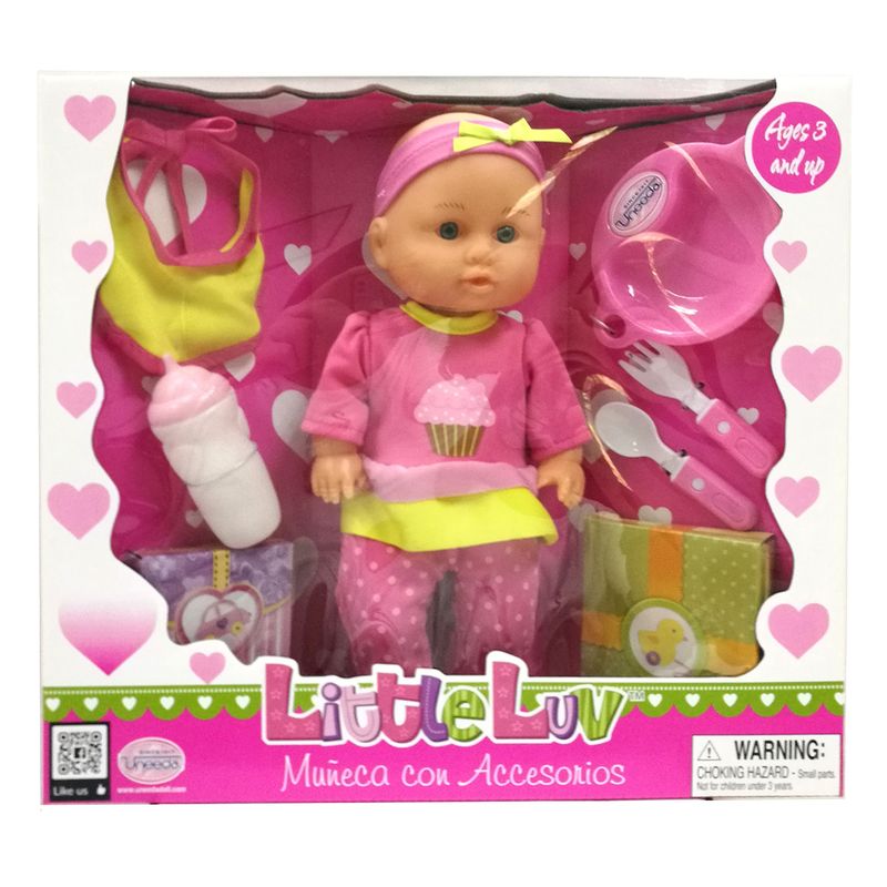 UNEEDA - Muñeca 12  Con 7 Accesorios Uneeda