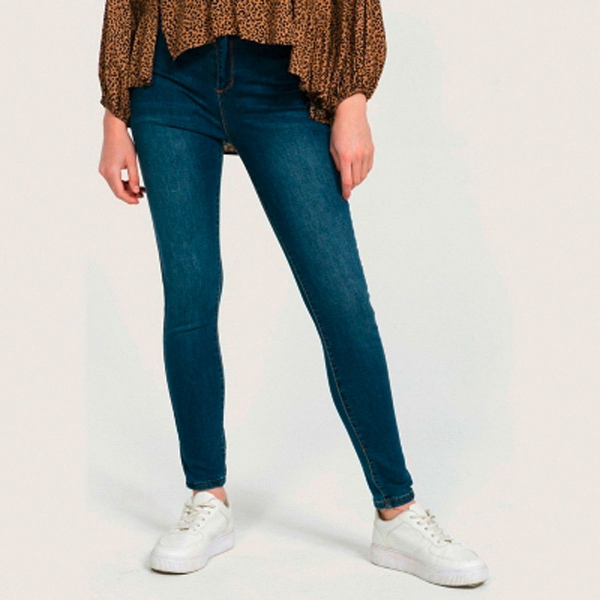 SYBILLA - Jeans Skinny Tiro Alto Mujer Sybilla