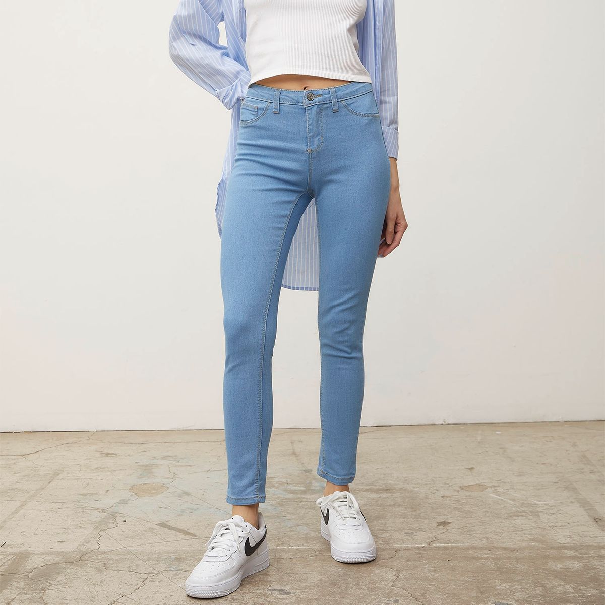 SYBILLA - Jeans Skinny Zoe Tiro Bajo Denim Mujer Sybilla