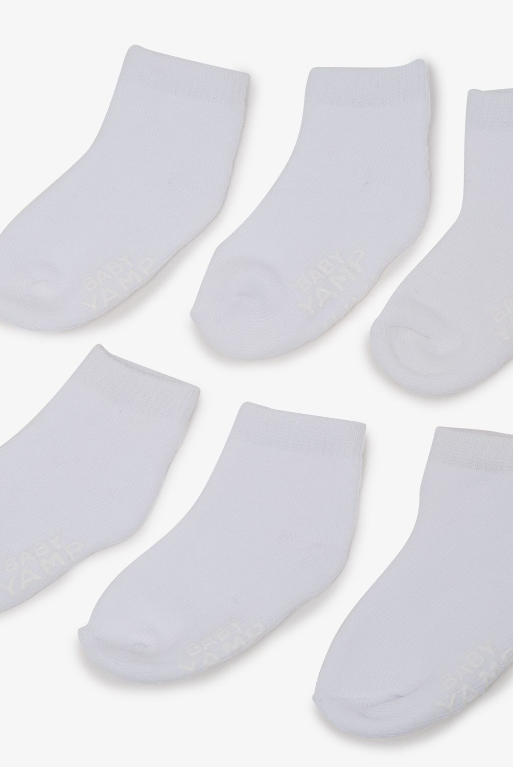 YAMP - Calcetines Blancos Pack De 6 Pares Bebé Unisex
