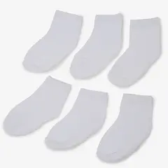 YAMP - Calcetines Blancos Pack De 6 Pares Bebé Unisex