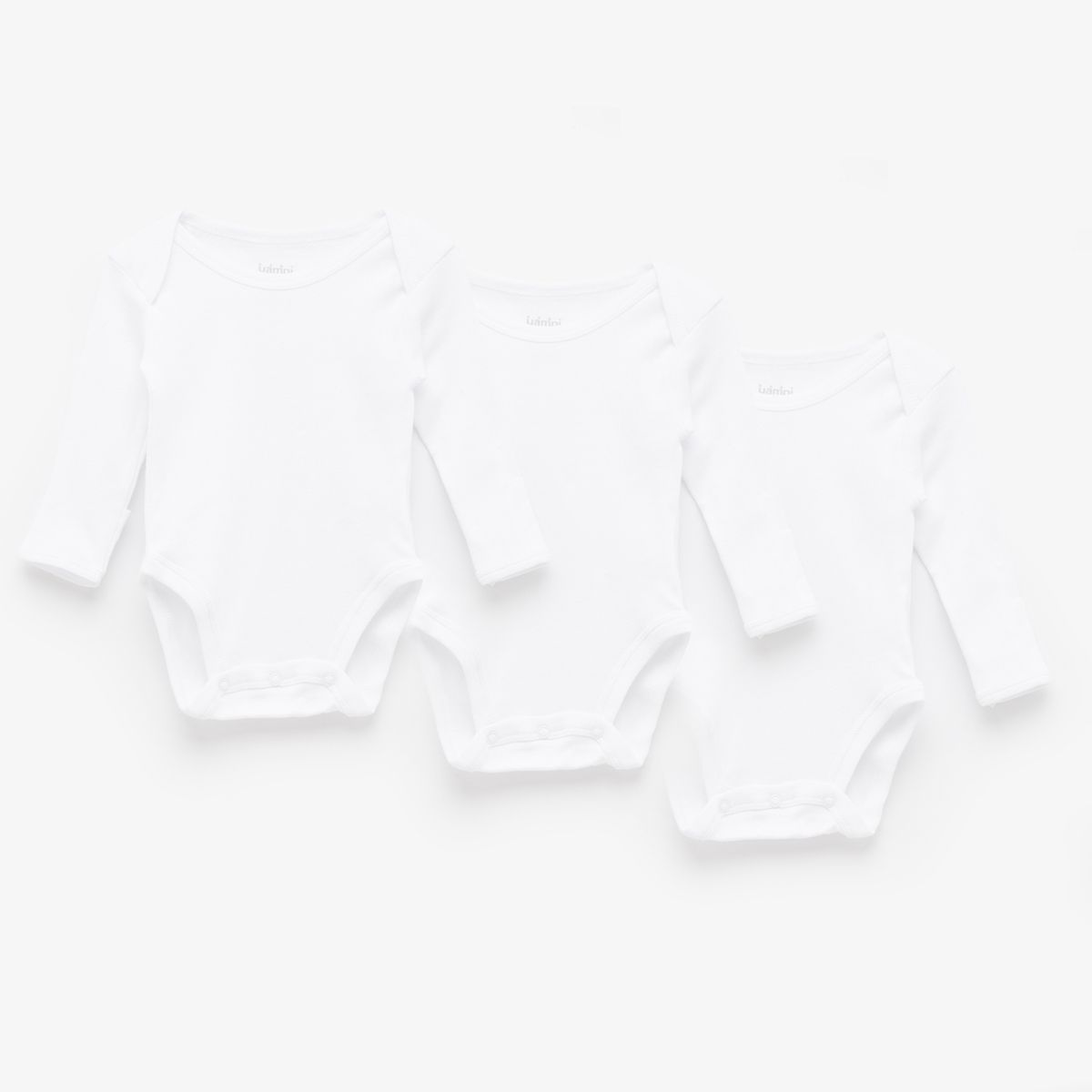 YAMP - Bodys Blancos Pack 3 Unidades Algodón Bebé Unisex Yamp