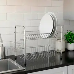 MICA - Secaplatos de 2 Pisos Acero Inoxidable