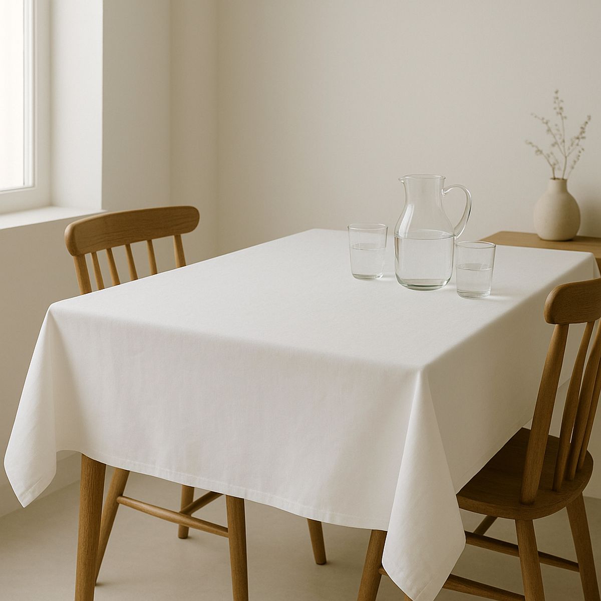 MICA - Mantel Rectangular Mica Vainilla White Blanco