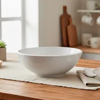 Bowl Flat Edge 21.8 Cm Loza Blanca