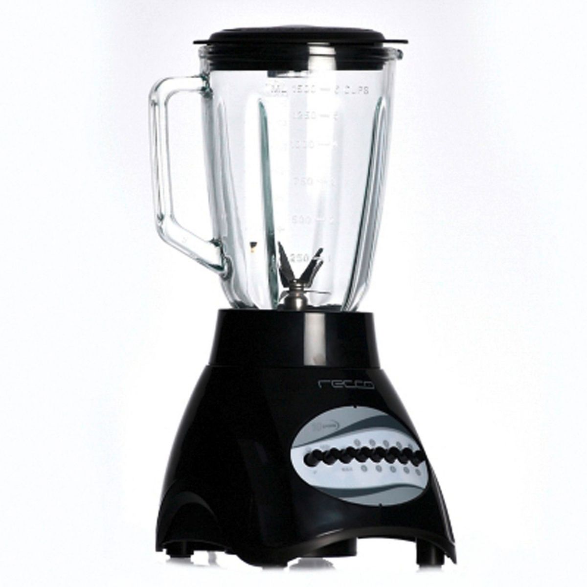 RECCO - Licuadora Jarro Vidrio 1.5 Litros Con 10 Velocidades Recco