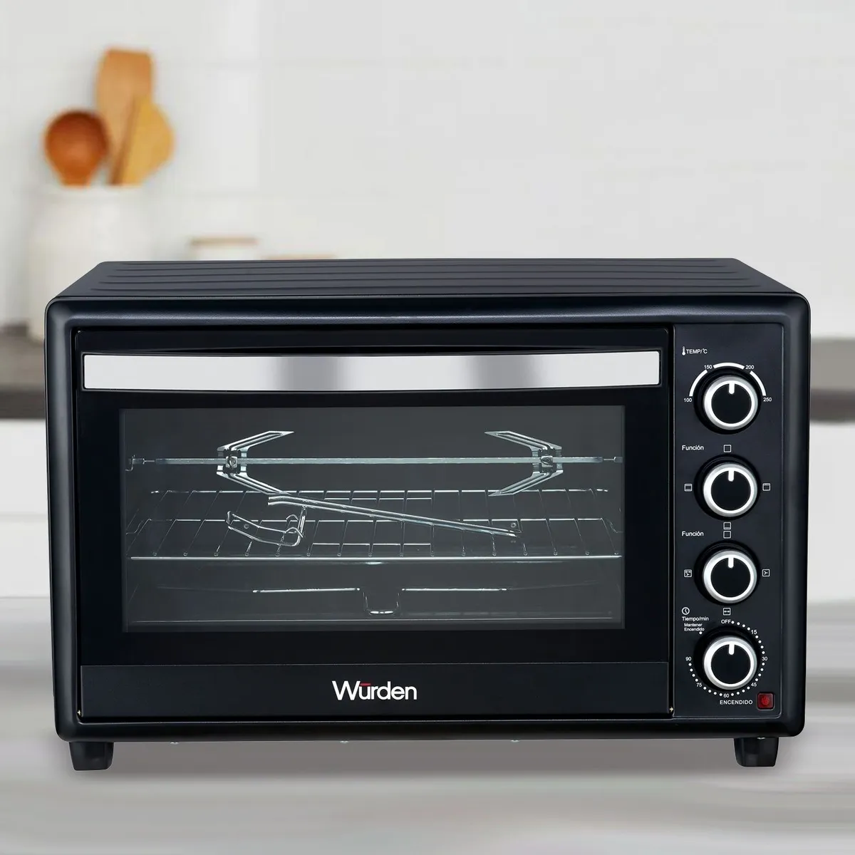 WURDEN - Horno Eléctrico Wurden 60 Litros Convección y Spiedo WEO-60