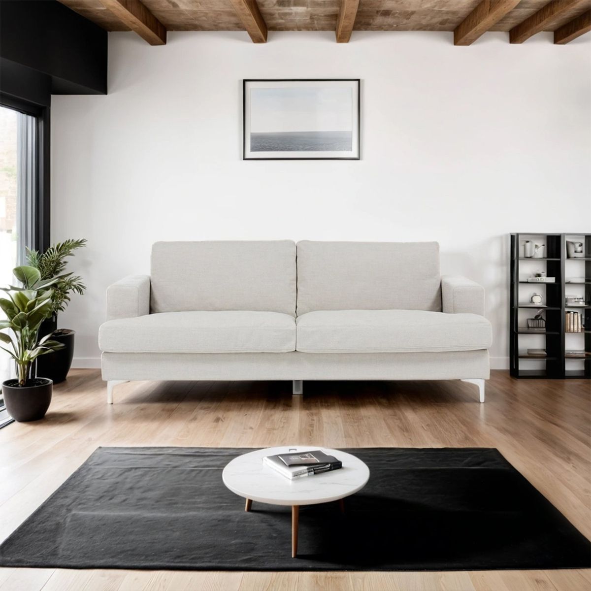 BASEMENT HOME - Sofá 3 Cuerpos Basement Home Tela Feather