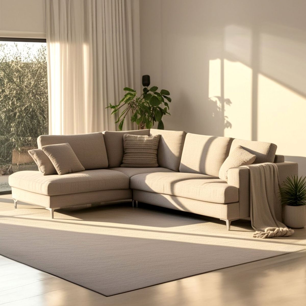 BASEMENT HOME - Sofá Seccional Izquierdo Feather 3 Cuerpos Basement Home