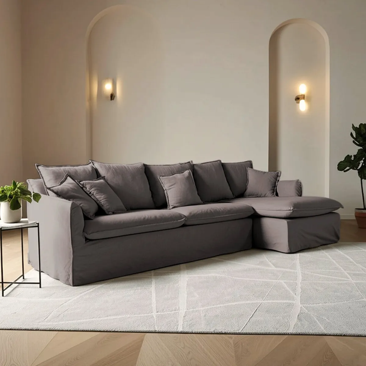 BASEMENT HOME - Sofá Seccional Derecho Atlanta 4 Cuerpos Basement Home