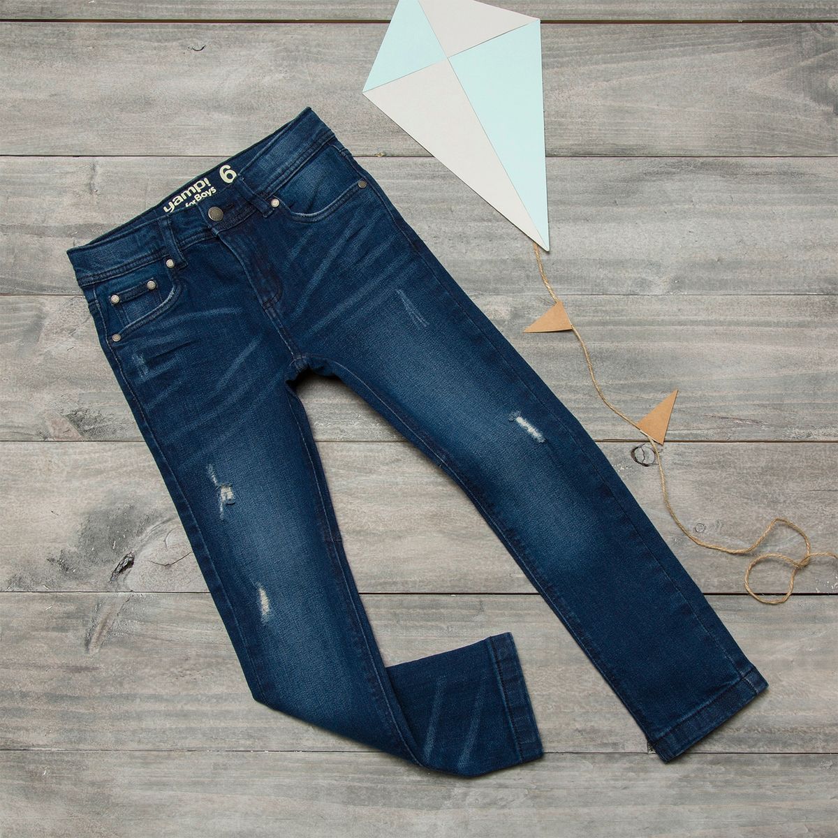 YAMP - Jeans Skinny Denim con Roturas Yamp Niño