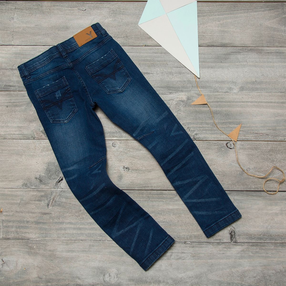 YAMP - Jeans Skinny Denim con Roturas Yamp Niño