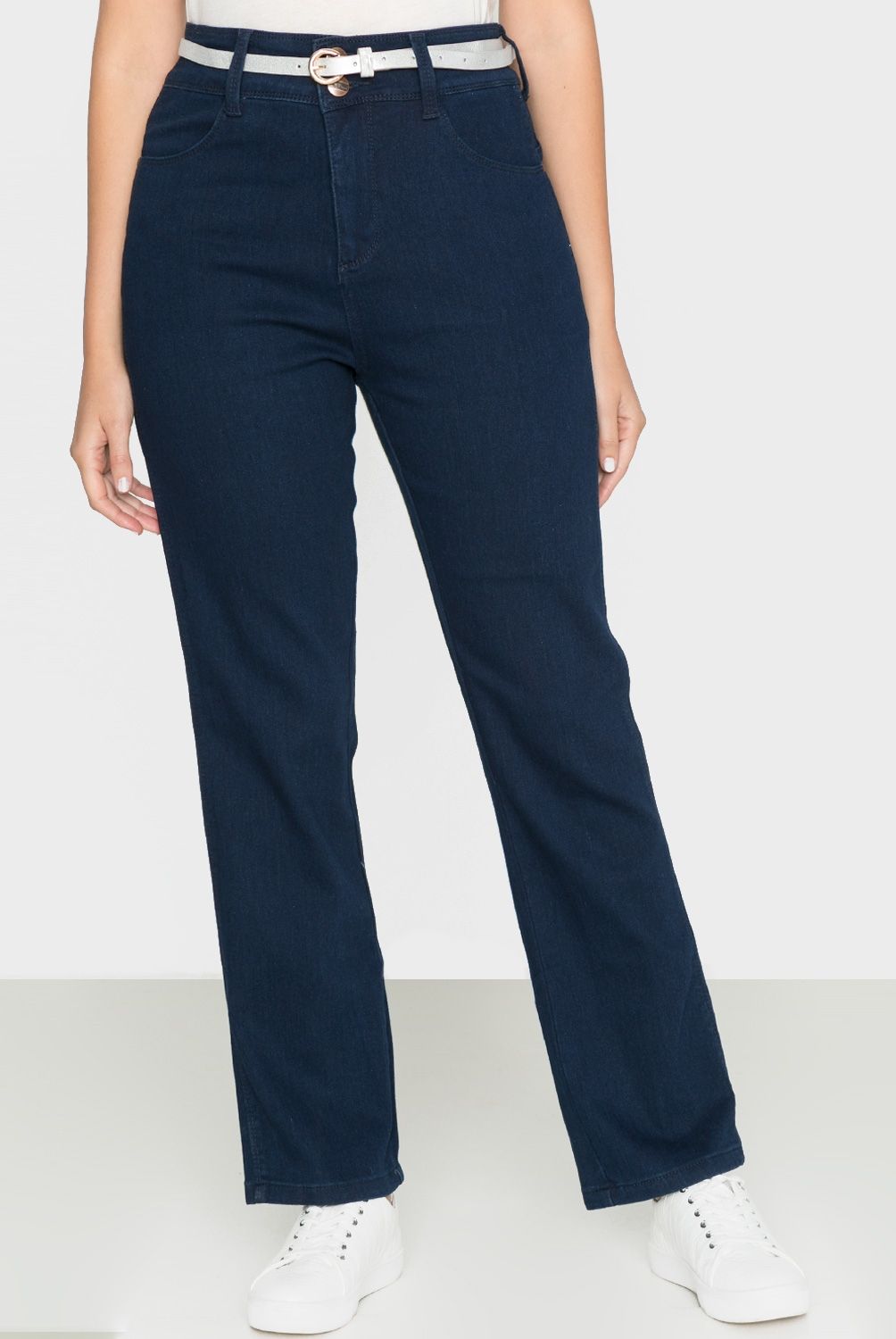 NEWPORT - Jeans Recto Tiro Alto Mujer Newport