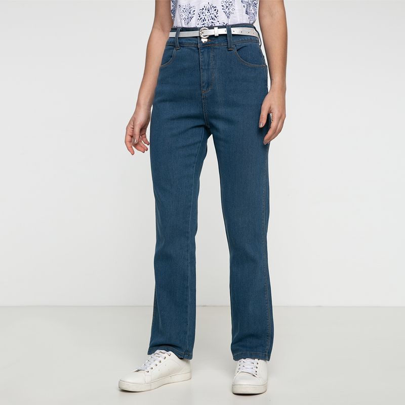 NEWPORT - Jeans Recto Tiro Alto Mujer Newport