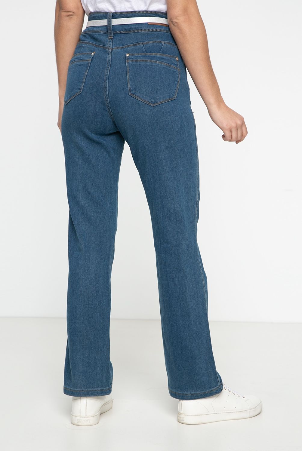 NEWPORT - Jeans Recto Tiro Alto Mujer Newport