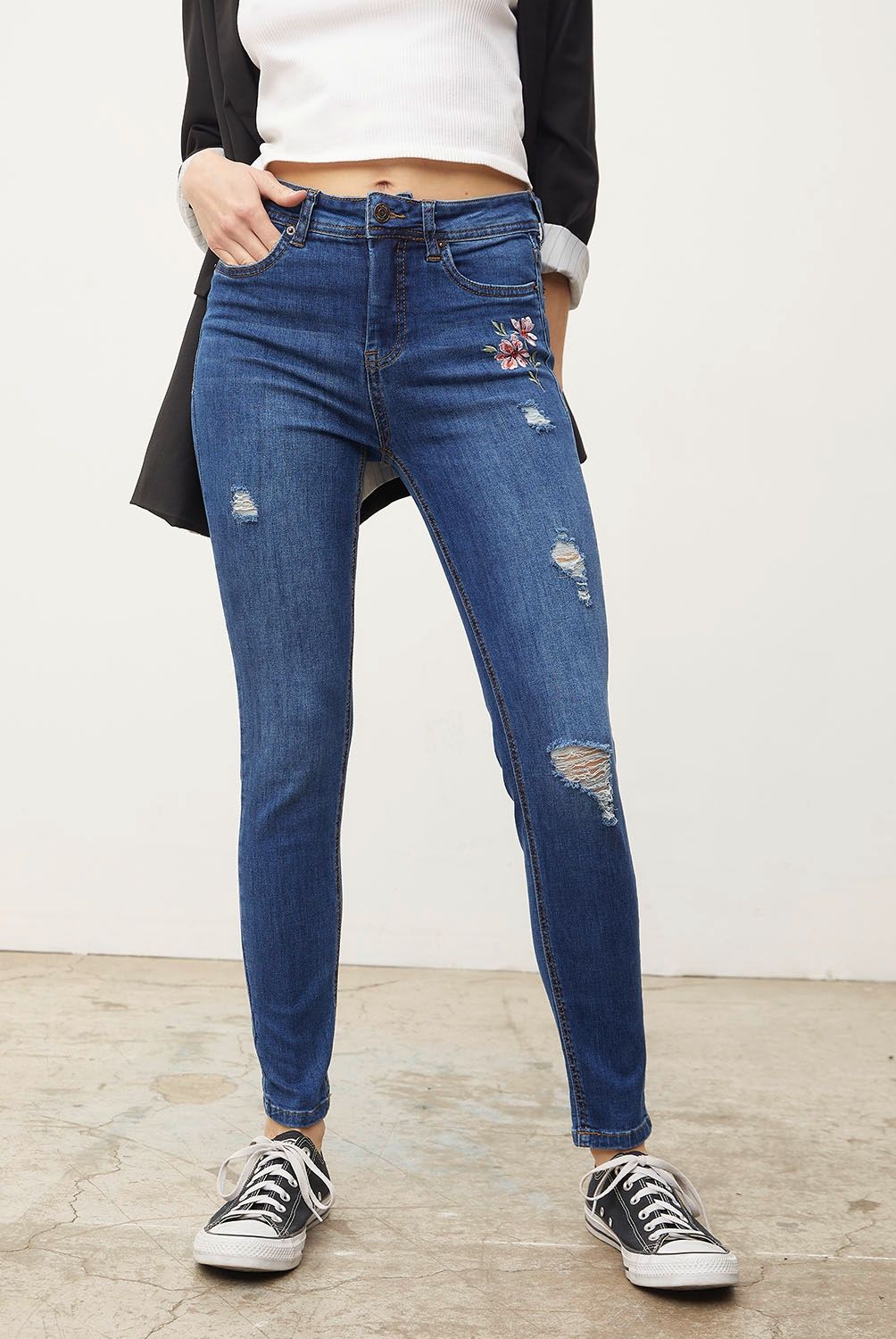 SYBILLA - Jeans Skinny Sophie Tiro Alto Mujer Sybilla