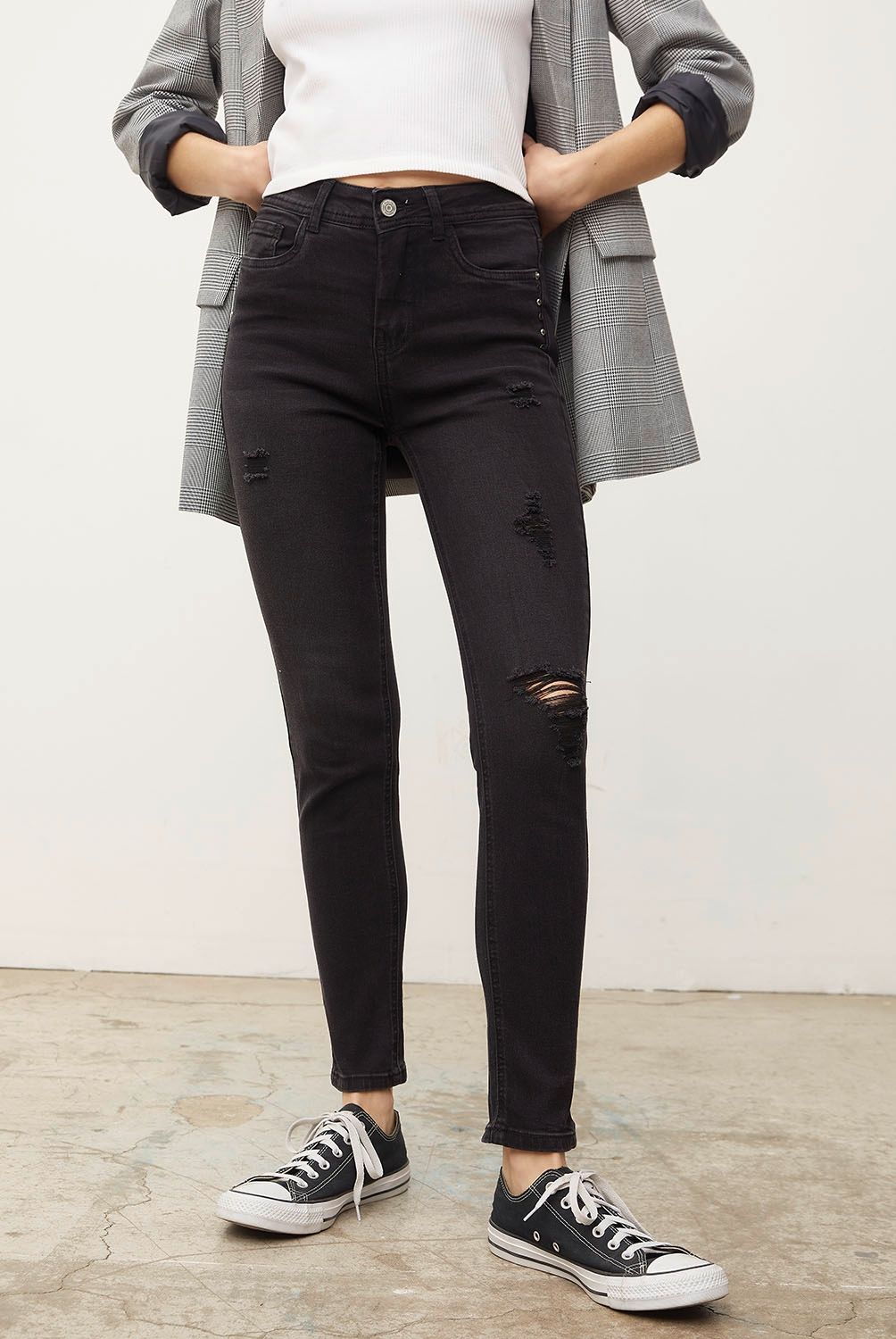 SYBILLA - Jeans Skinny Sophie Tiro Alto Mujer Sybilla