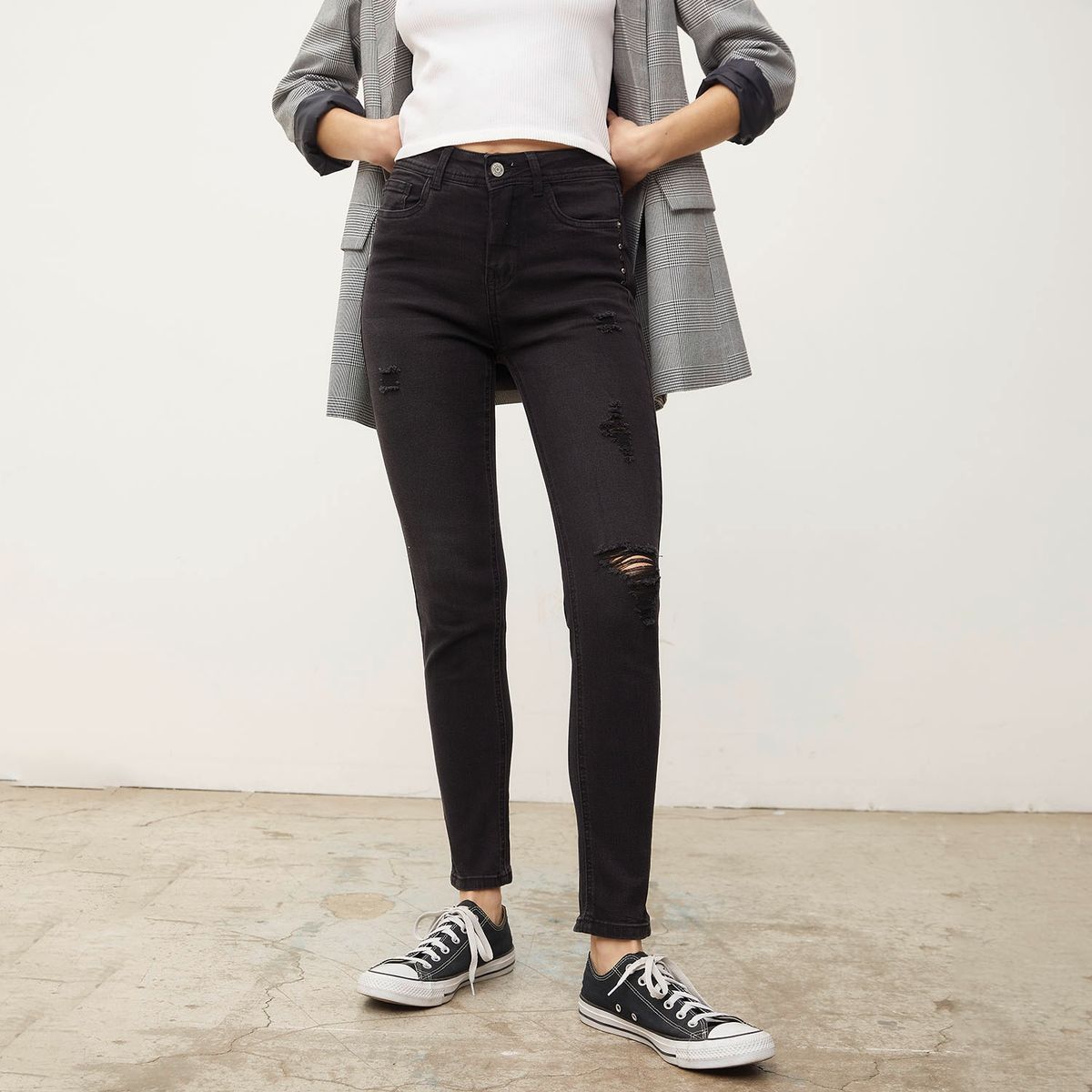 SYBILLA - Jeans Skinny Sophie Tiro Alto Mujer Sybilla