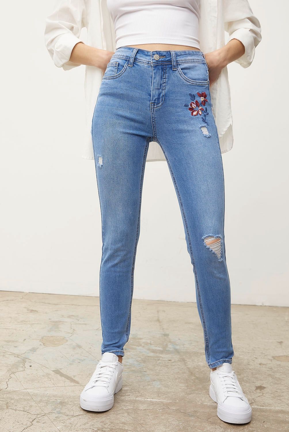 SYBILLA - Jeans Skinny Sophie Tiro Alto Mujer Sybilla