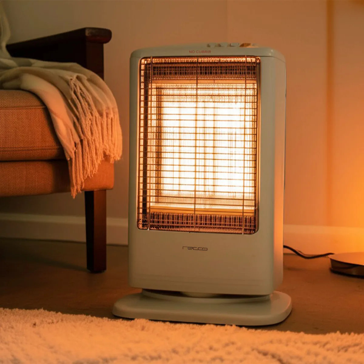 RECCO - Estufa Eléctrica Recco 1.2kW NSB-99Y Compacta con Oscilación