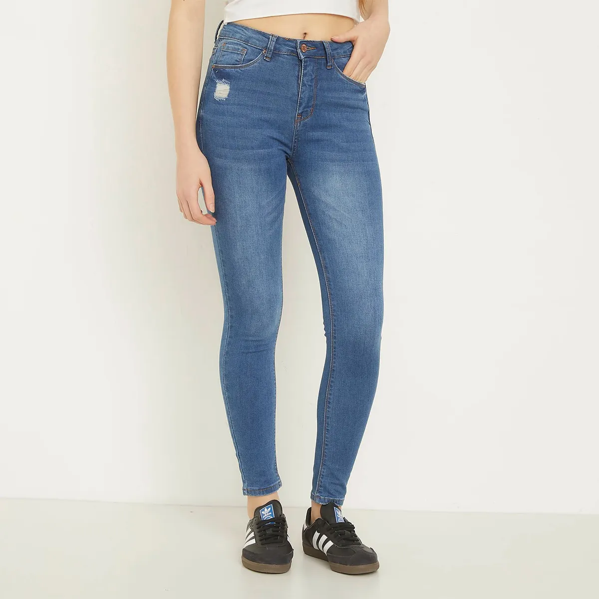 SYBILLA - Jeans Skinny Tiro Alto Mujer Sybilla