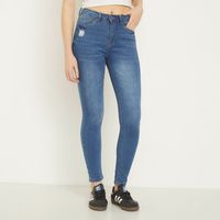 Jeans Skinny Tiro Alto Mujer