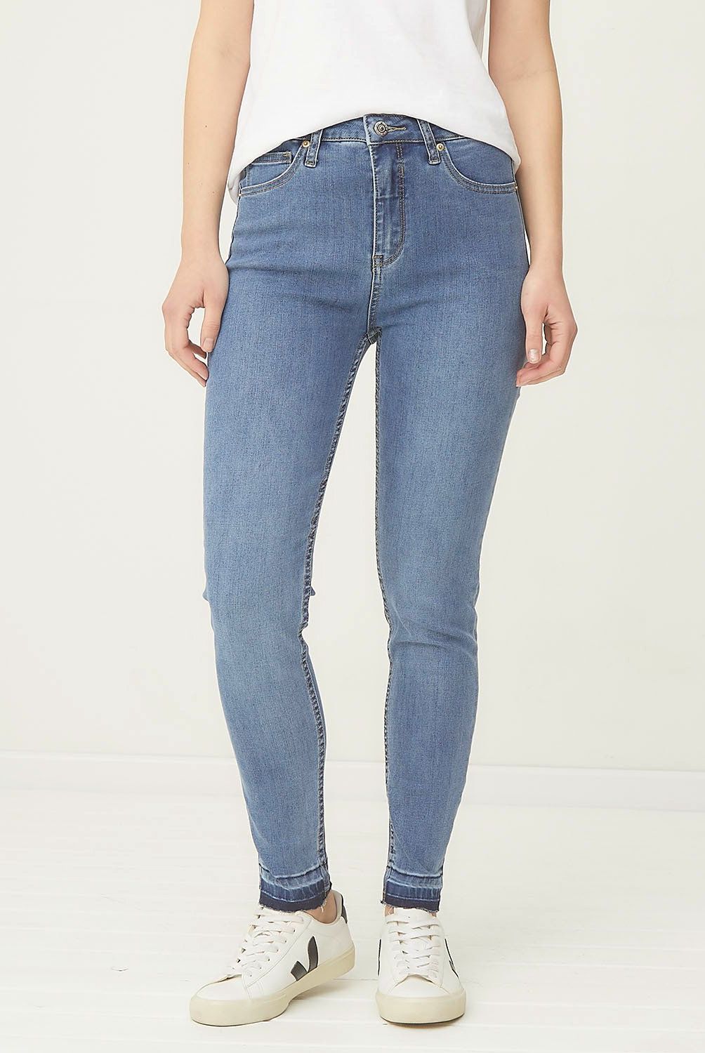 UNIVERSITY CLUB - Jeans Skinny Tiro Medio University Club Algodón Mujer