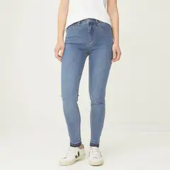 UNIVERSITY CLUB - Jeans Skinny Tiro Medio Algodón Mujer