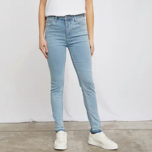 UNIVERSITY CLUB - Jeans Skinny Tiro Medio Algodón Mujer
