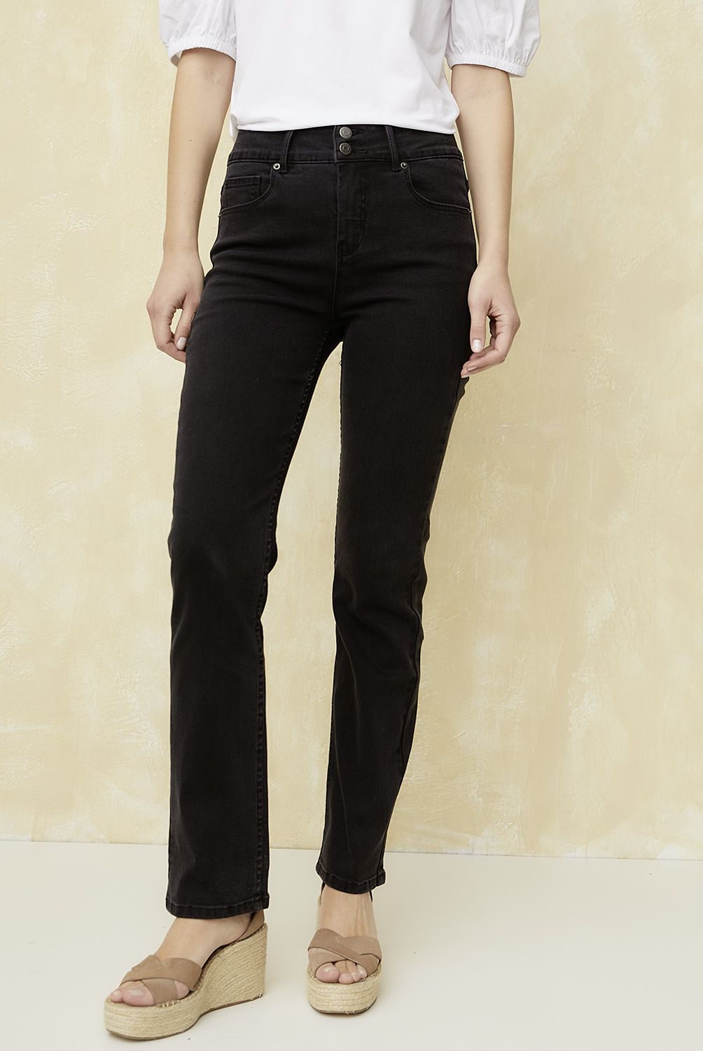 UNIVERSITY CLUB - Jeans University Club Boot Cut Tiro Medio Mujer Algodón Stretch