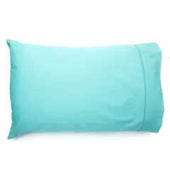 MICA - Set de 2 Fundas de Almohada 180 Hilos Algodón Turquesa