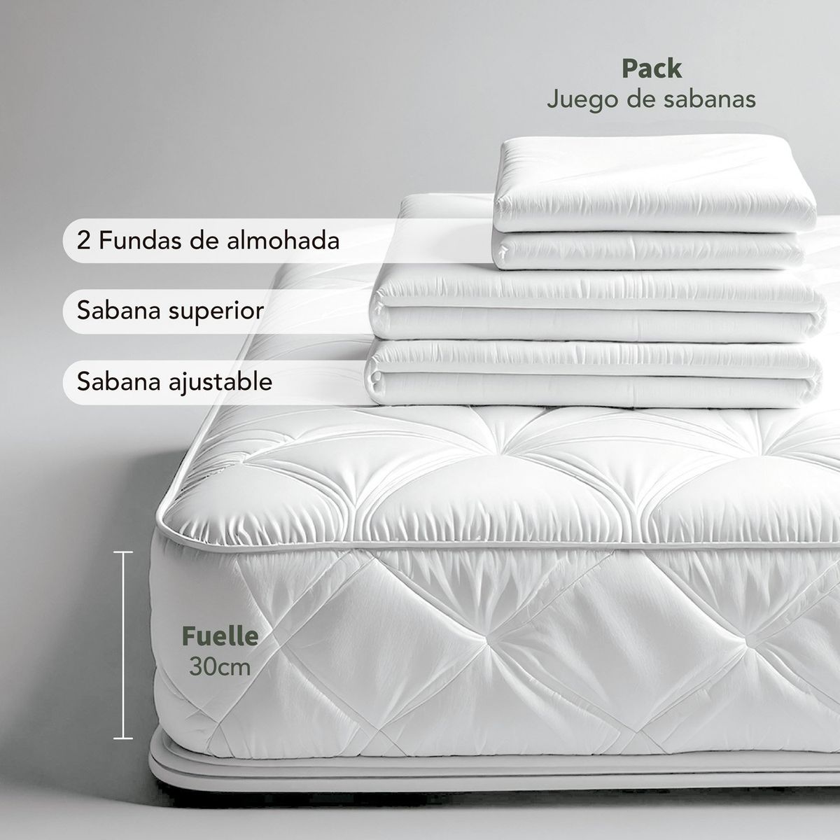 MICA - Juego de Sábanas 180 Hilos 100% Algodón Mica