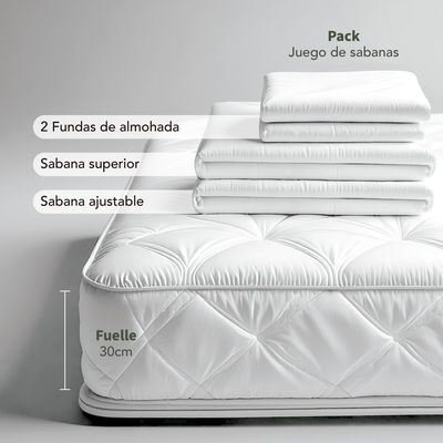 Imagen 2 del producto Juego de Sábanas 180 Hilos 100% Algodón