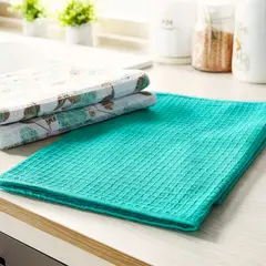 MICA - Set de 2 Paños de Cocina Flores 40x55 cm Algodón