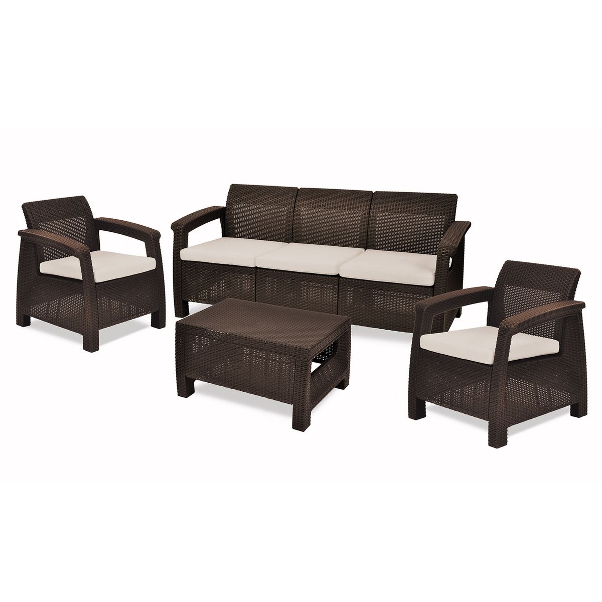 KETER - Juego De Living De Terraza 3-1 Cuerpos Corfu Keter