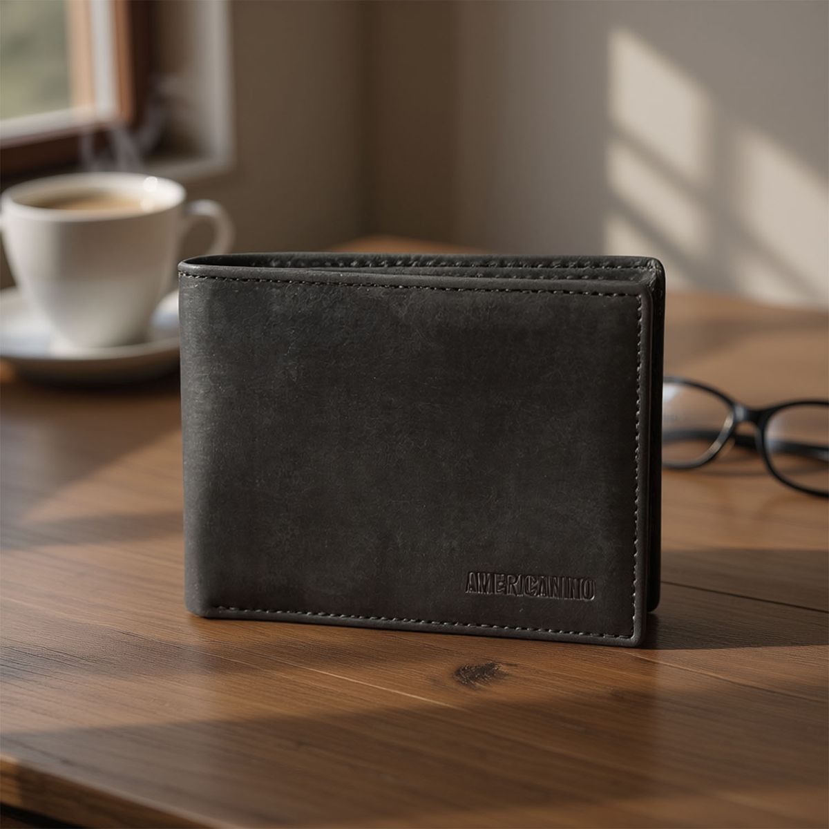 AMERICANINO - Billetera de Cuero Hombre Americanino