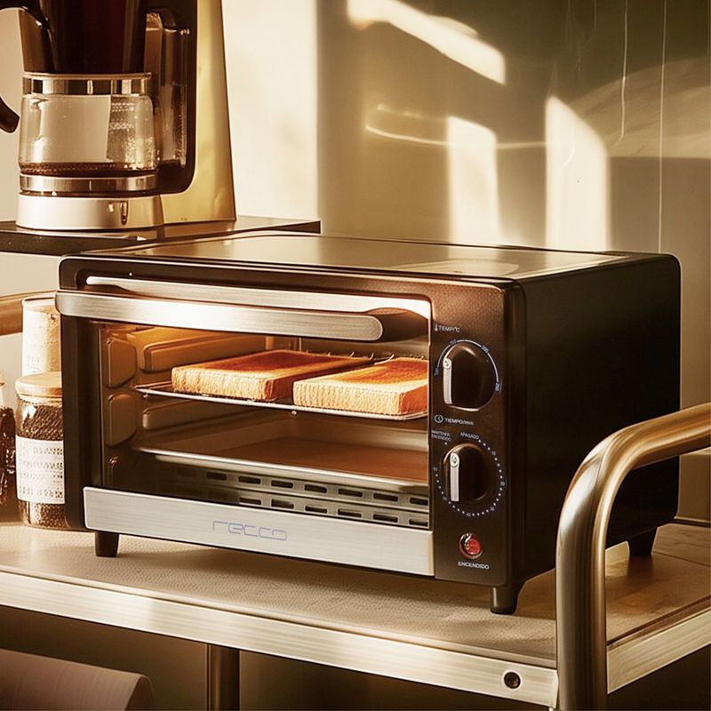 RECCO - Horno Eléctrico Recco 10 Litros con Temporizador Negro