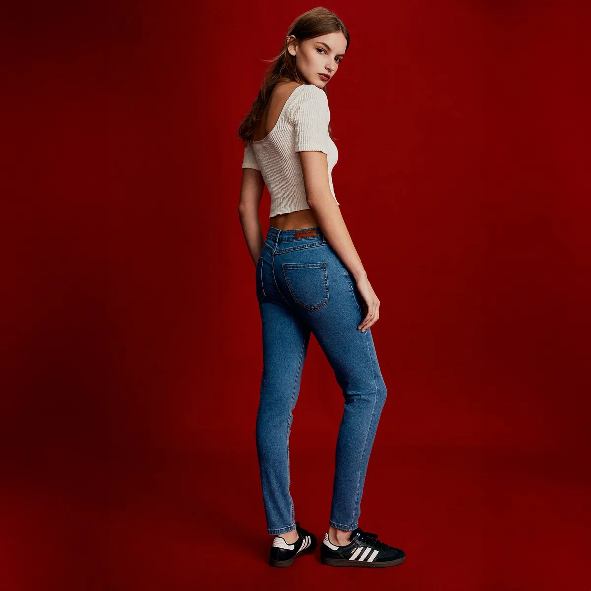 AMERICANINO - Jeans Skinny Tiro Alto Mujer Americanino