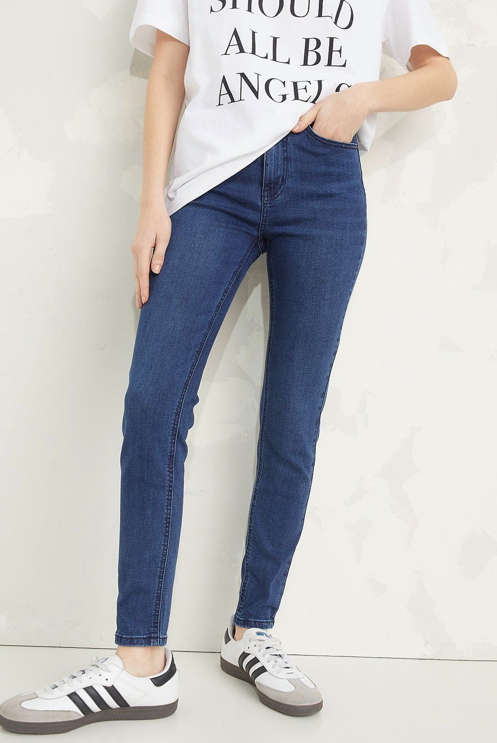 AMERICANINO - Jeans Básico Tiro Alto Mujer Americanino