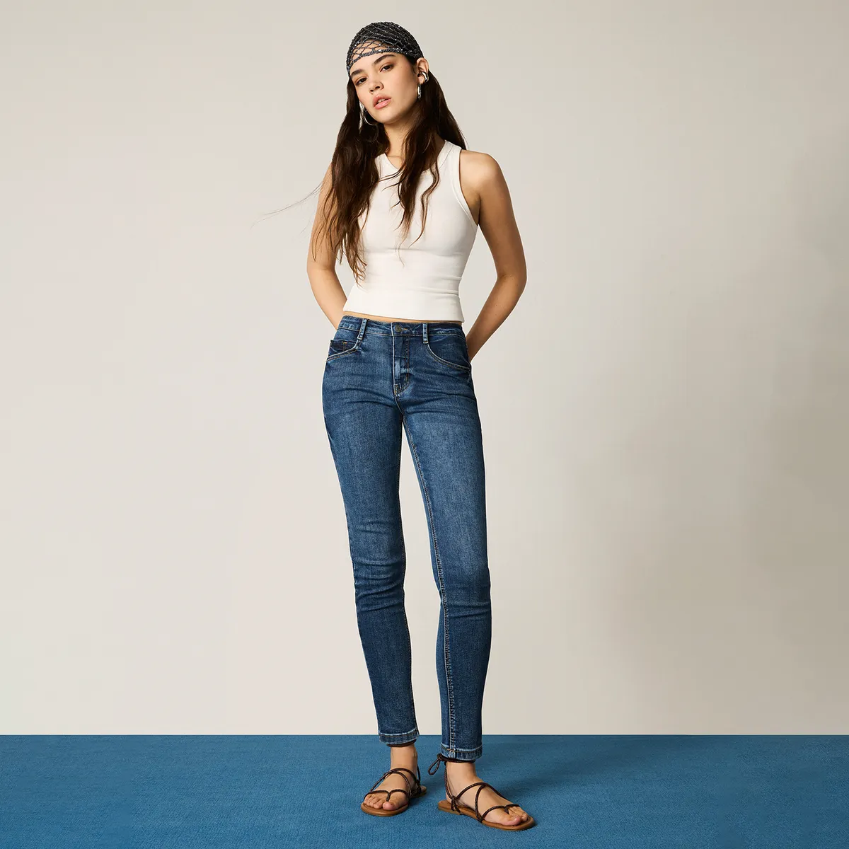 AMERICANINO - Jeans Skinny Tiro Alto Mujer Americanino