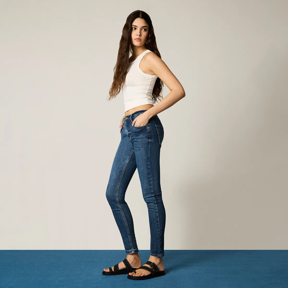 AMERICANINO - Jeans Skinny Tiro Alto Mujer Americanino