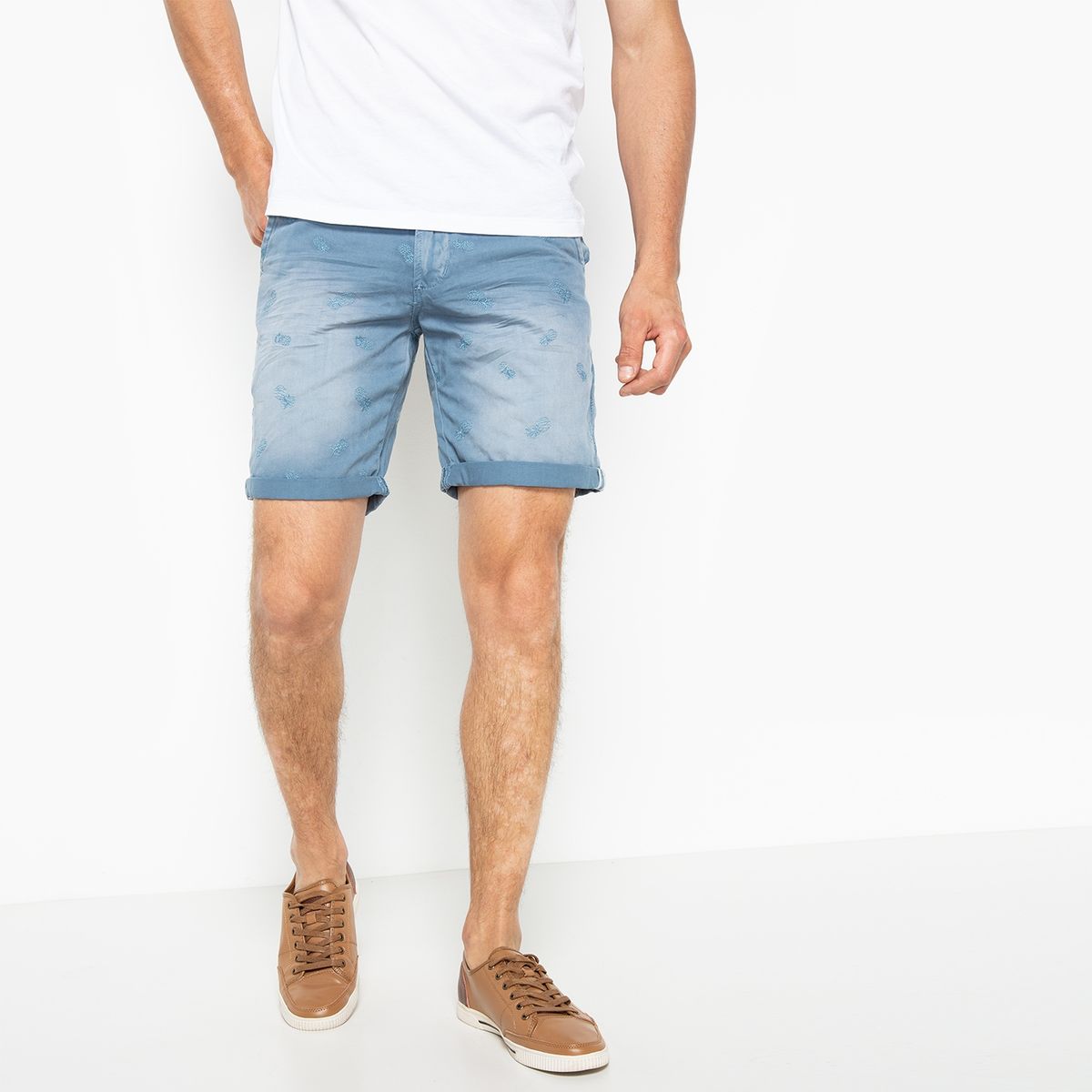  - BERMUDA  HOMBRE BE EMB DP LT BLUE 40