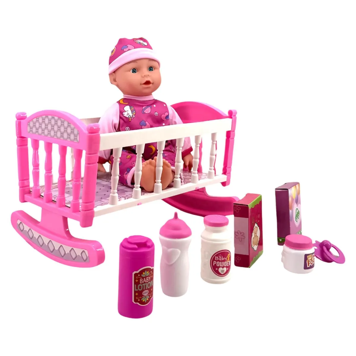 UNEEDA - Muñeca con Cuna y Accesorios Uneeda